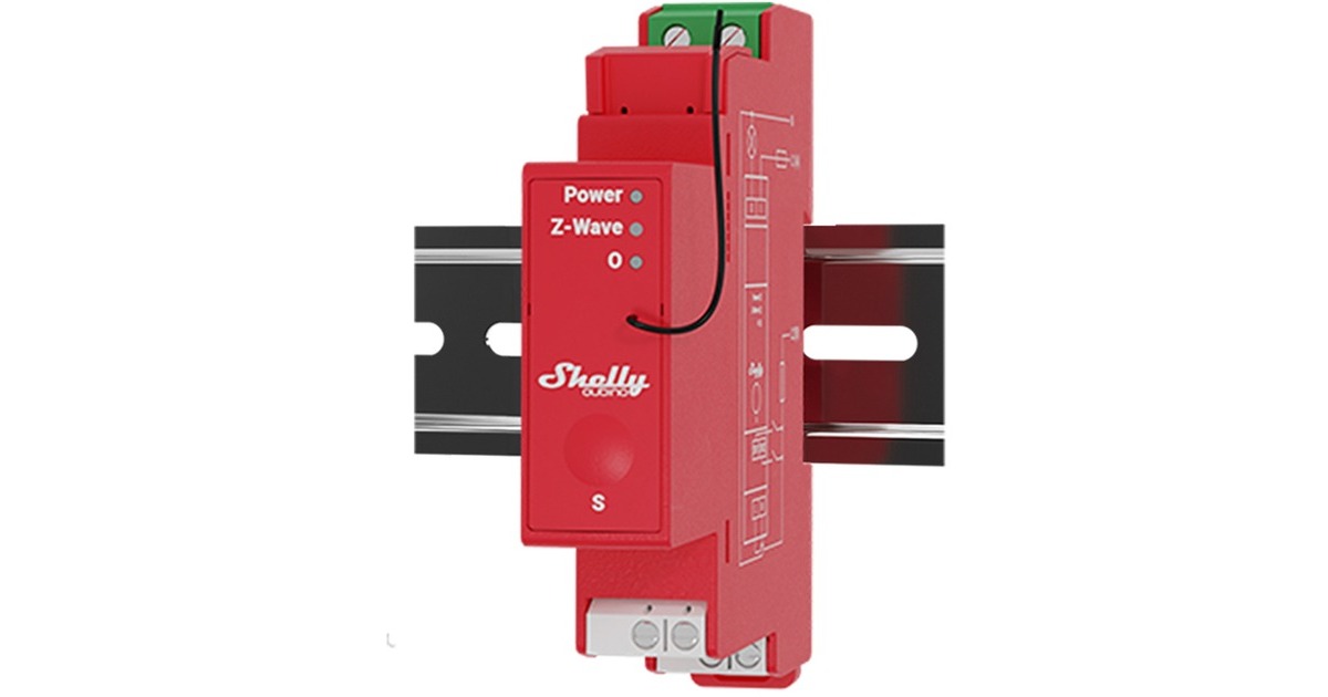 Shelly Qubino Pro 1PMZ-WAVE, Relais(rot)