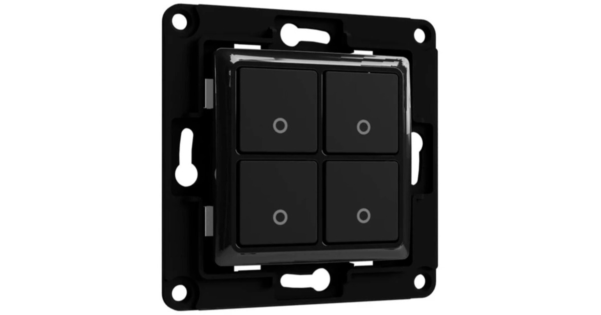 Shelly Wall Switch 4, Taster(schwarz)