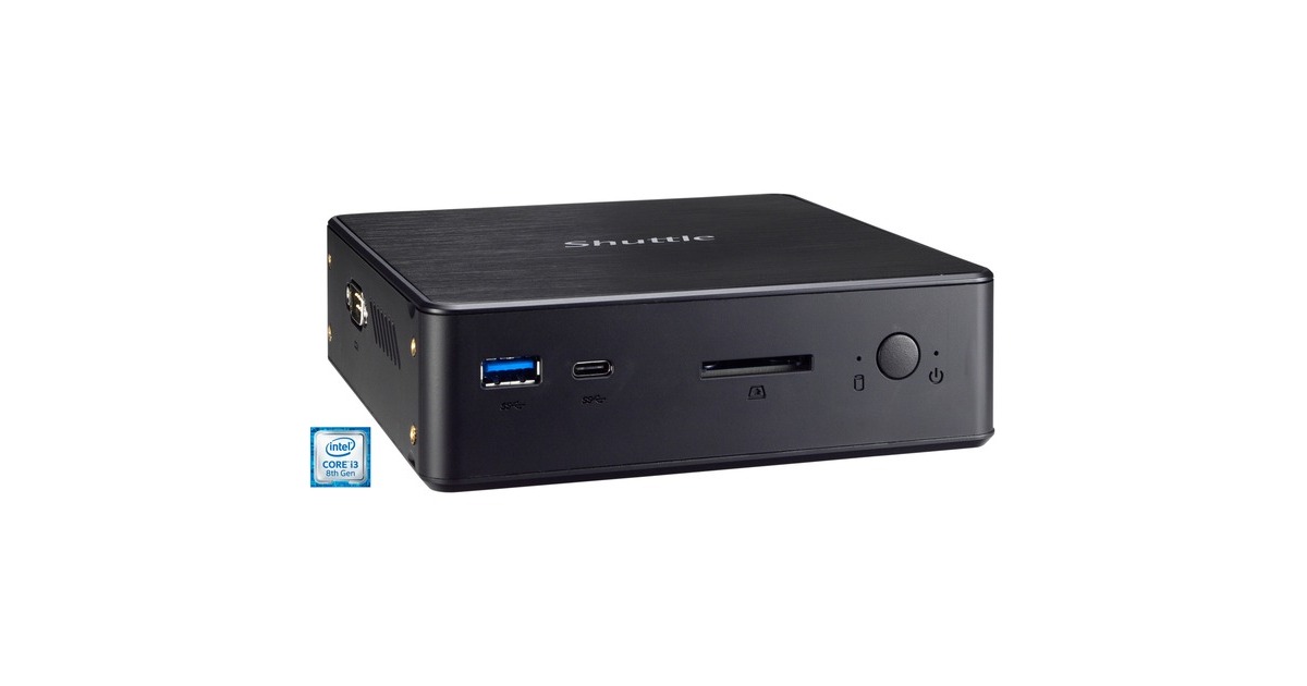 Shuttle NC10U3 inkl. Intel® Core™ i3-8145U, Barebone(schwarz)