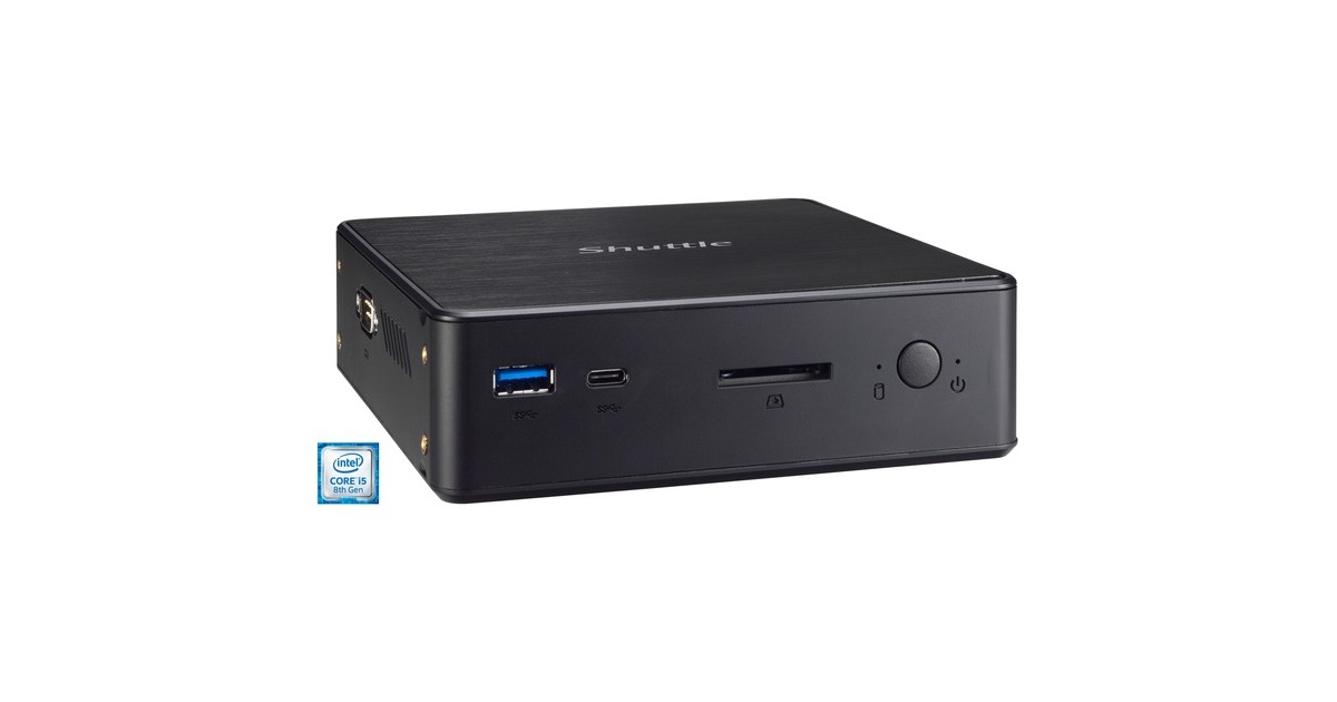 Shuttle NC10U5 inkl. Intel® Core™ i5-8265U, Barebone(schwarz)