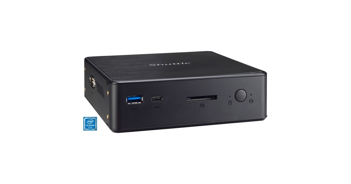 Shuttle NC10U inkl. Intel® Celeron® 4205U, Barebone(schwarz)