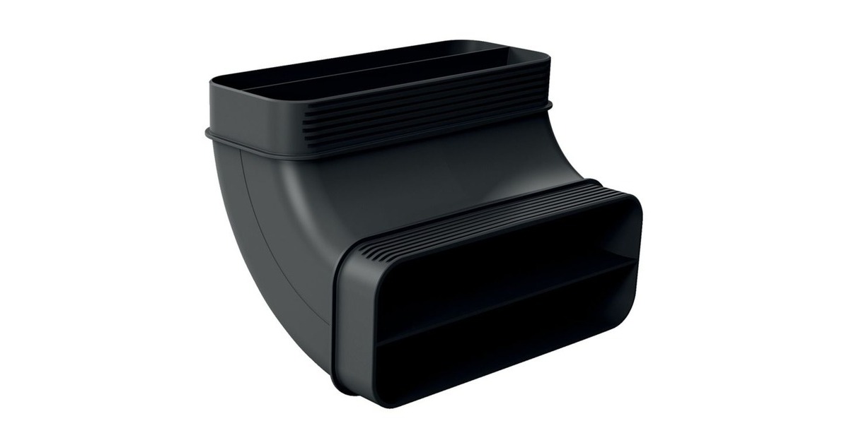 Siemens 90° Flachkanalbogen HZ9VDSB2, Rohr(schwarz, vertikal, männlich) Siemens 90° Flachkanalbogen HZ9VDSB2, Rohr(schwarz, vertikal, männlich)