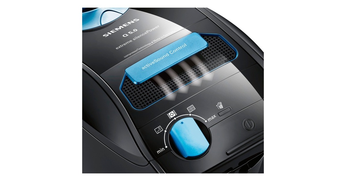 Siemens Bodenstaubsauger VSQ5X1230 Q5.0 extreme silencePower 850W(schwarz/blau)