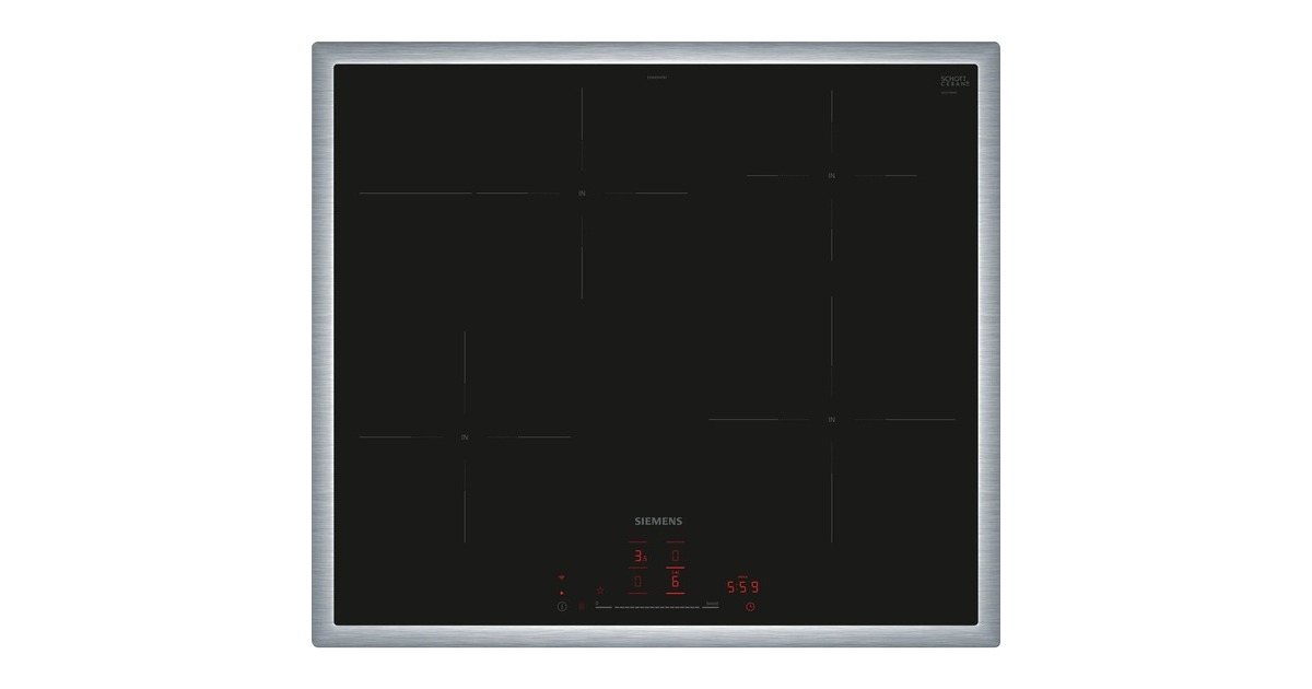 Siemens EH645HFB1E iQ300, Autarkes Kochfeld(schwarz/edelstahl, 60 cm, Home Connect) Siemens EH645HFB1E iQ300, Autarkes Kochfeld(schwarz/edelstahl, 60 cm, Home Connect)