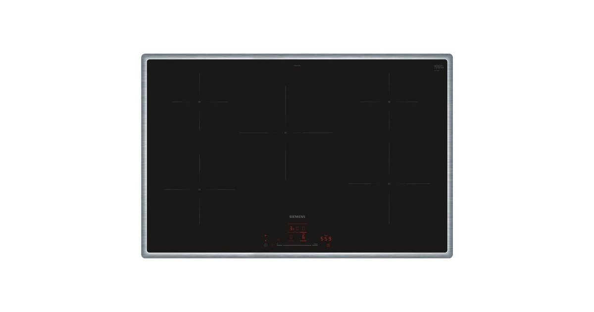 Siemens EH845HVB1E iQ100, Autarkes Kochfeld(schwarz/edelstahl, 80 cm, Home Connect) Siemens EH845HVB1E iQ100, Autarkes Kochfeld(schwarz/edelstahl, 80 cm, Home Connect)
