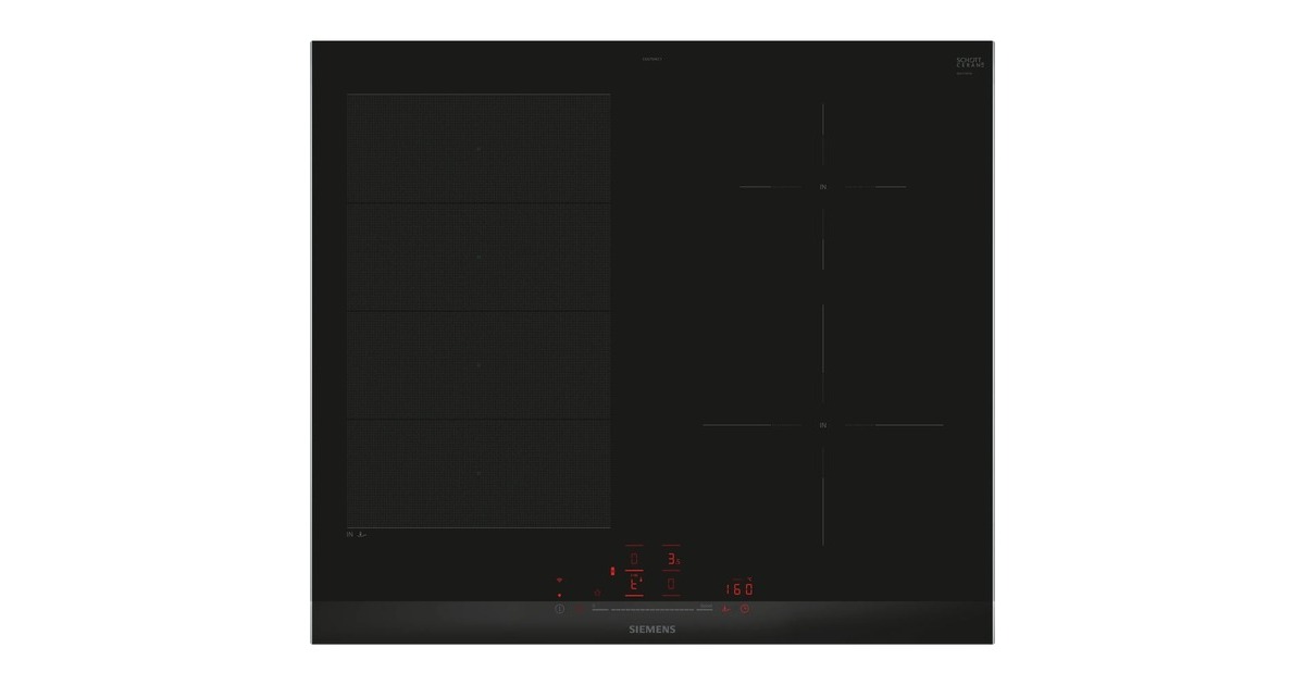 Siemens EX675HEC1E iQ700, Autarkes Kochfeld(schwarz/edelstahl, 60 cm, Home Connect)