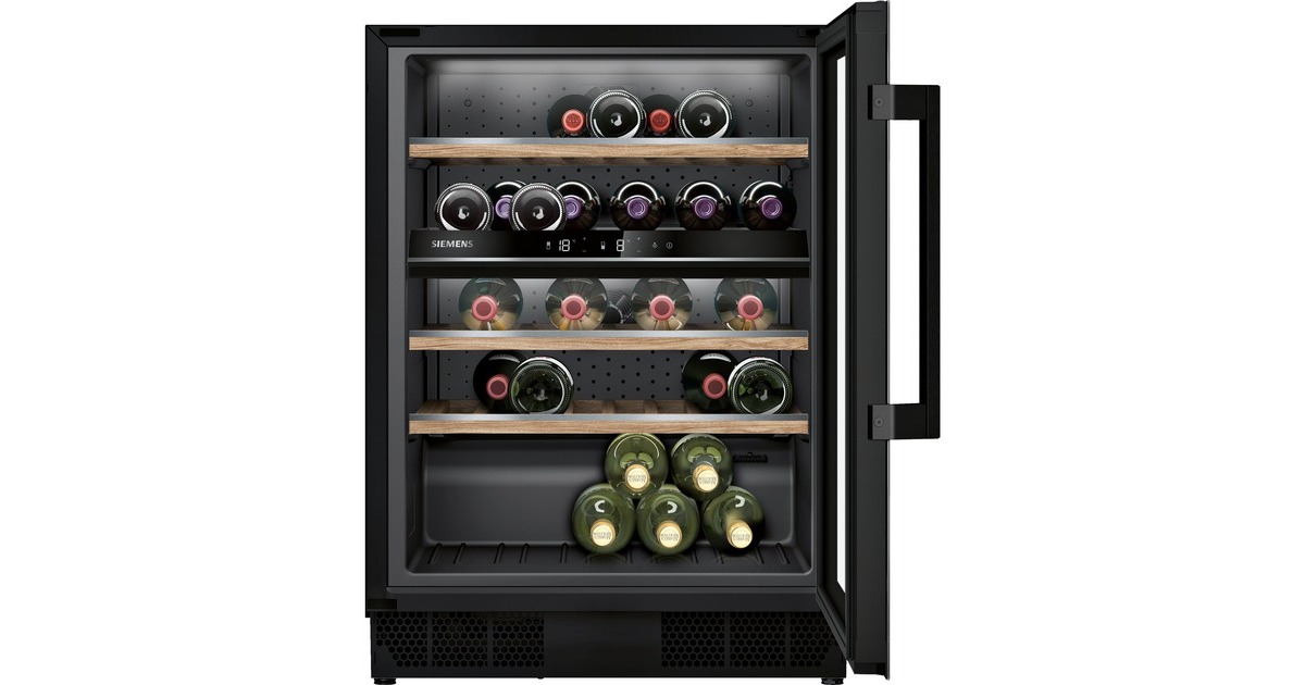 Siemens KU21WAHG0 iQ500, Weinkühlschrank(schwarz, 2 Temperaturzonen)