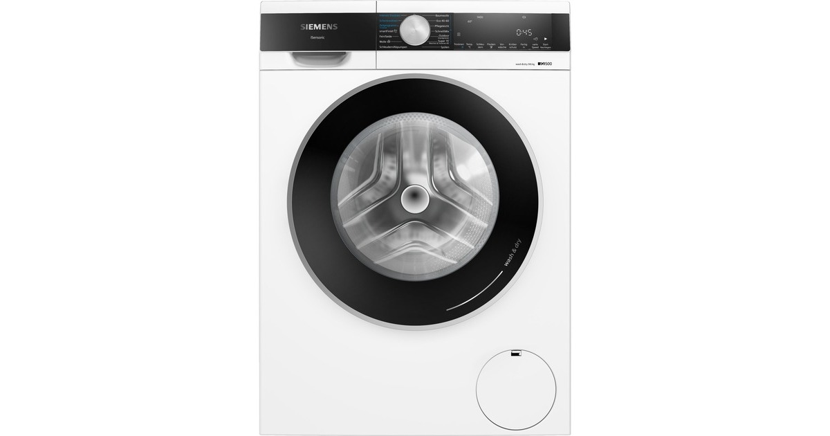 Siemens WN44G241 iQ500, Waschtrockner(weiß/schwarz, 60 cm)