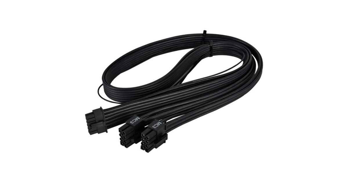SilverStone 12VHPWR PCIe Adapter Kabel SST-PP14-EPS(schwarz, 0,55 Meter)