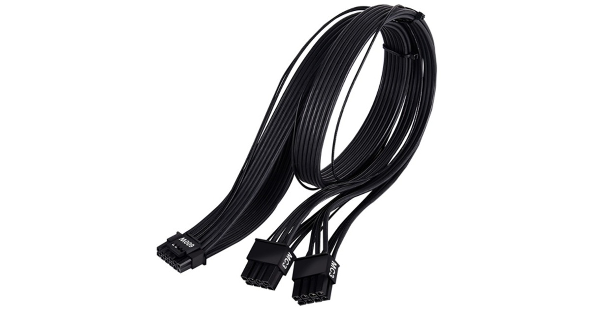 SilverStone 12VHPWR PCIe Adapter Kabel SST-PP14-EPS(schwarz, 0,55 Meter)