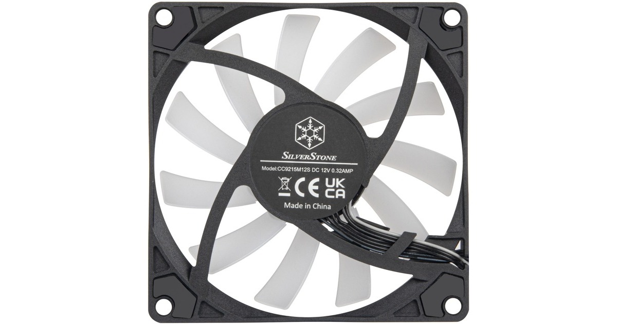 SilverStone Air Slimmer 90 ARGB, Gehäuselüfter(schwarz)