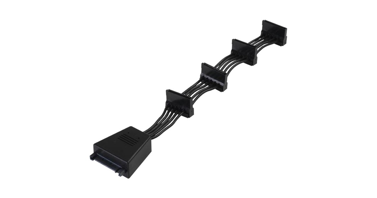 SilverStone CP06 4x SATA, Y-Kabel(schwarz)