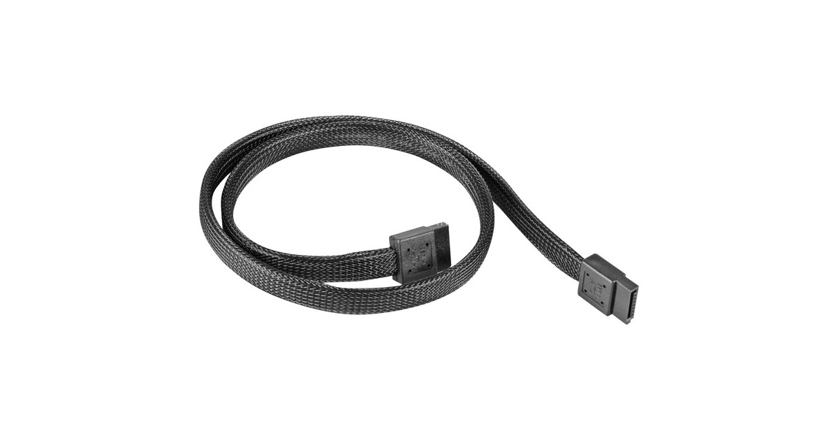 SilverStone CP07 180° SATA-III, Kabel(schwarz, 50cm, Retail)