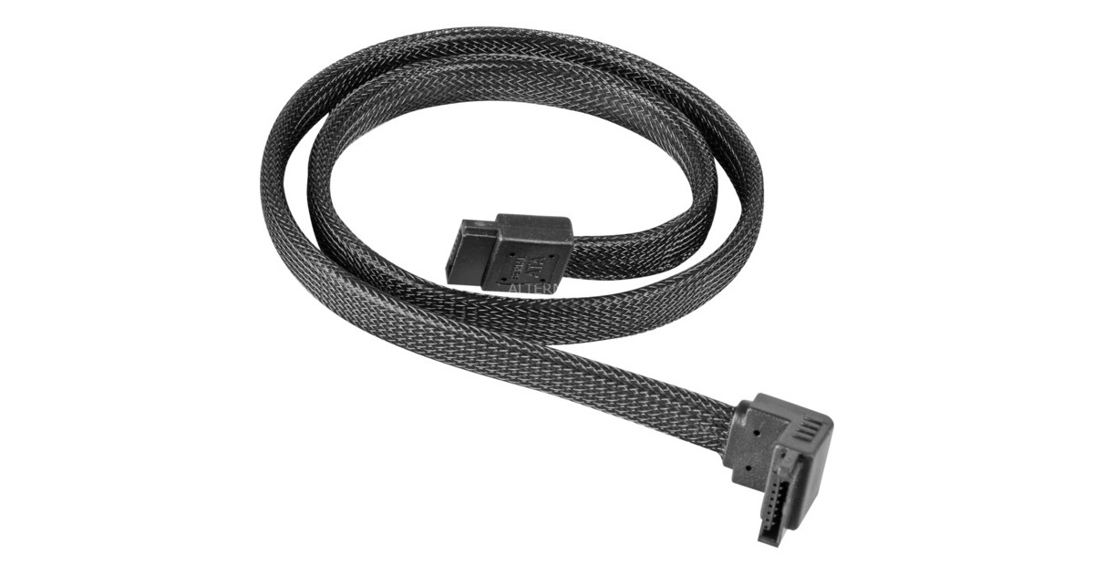 SilverStone CP08 90° SATA-III, Kabel(schwarz, 50cm, Retail)