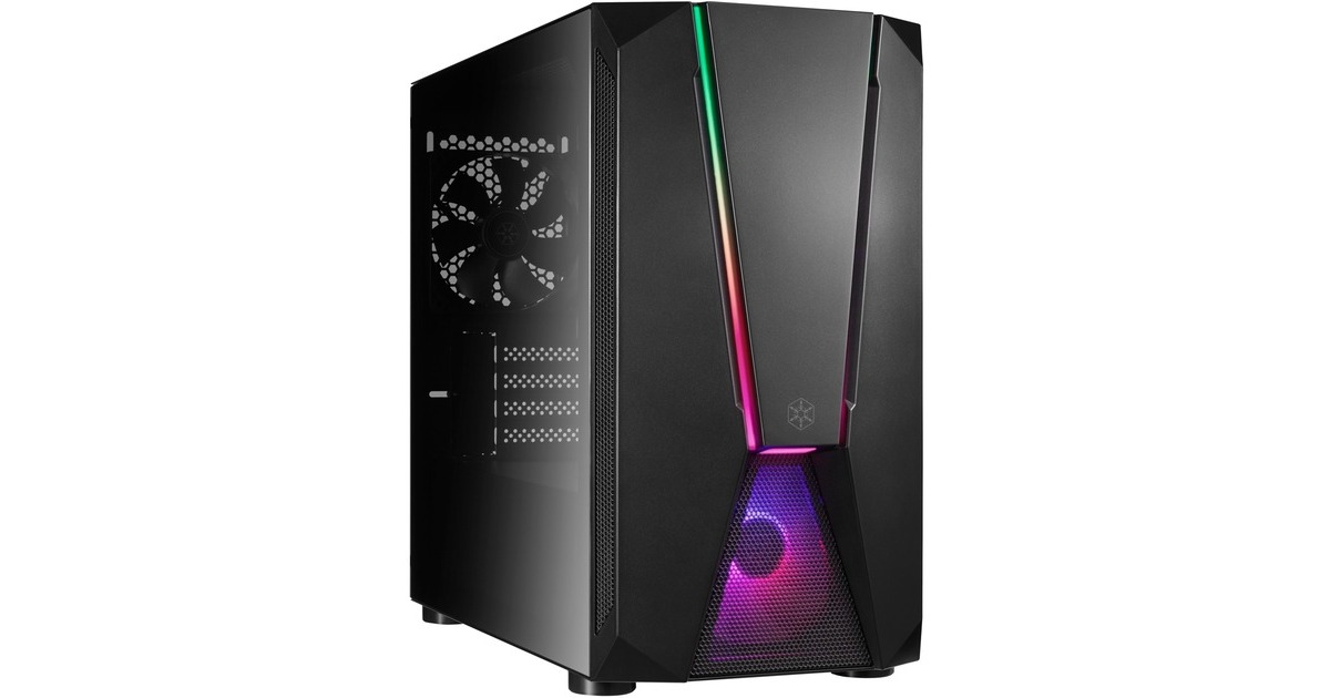 SilverStone FARA V1M PRO, Tower-Gehäuse(schwarz, Tempered Glass)