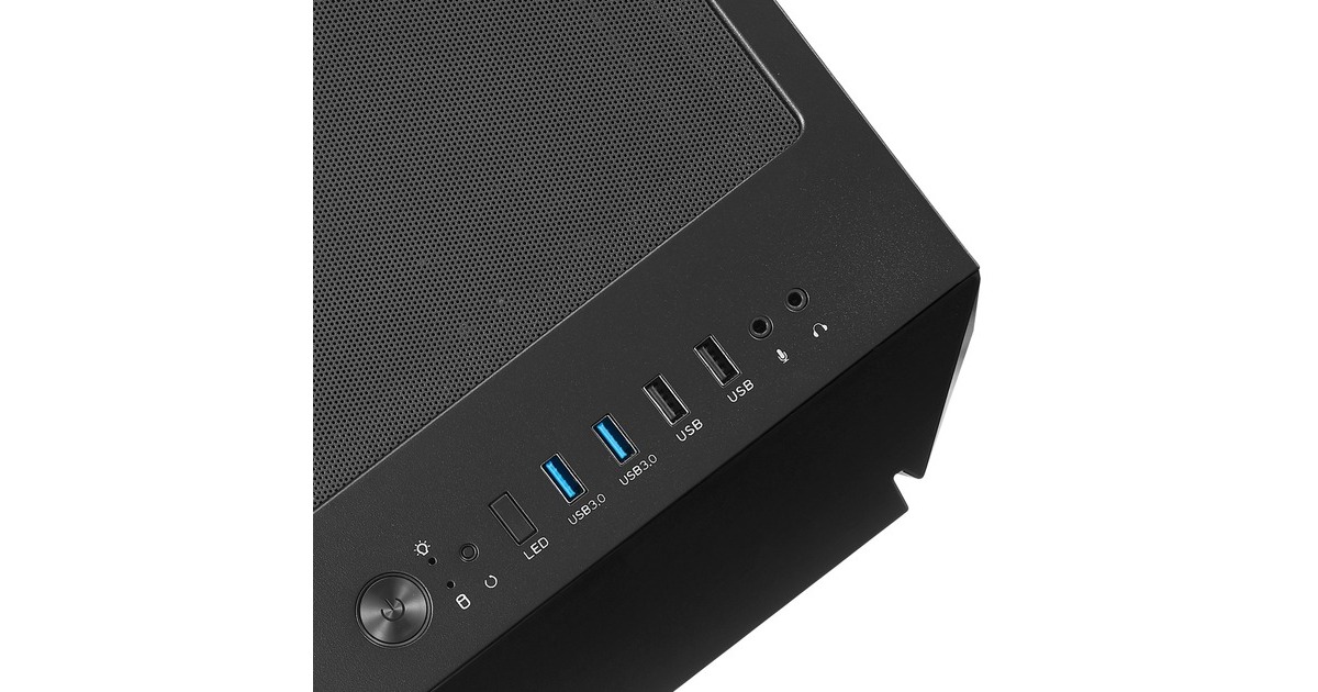 SilverStone FARA V1M PRO, Tower-Gehäuse(schwarz, Tempered Glass)