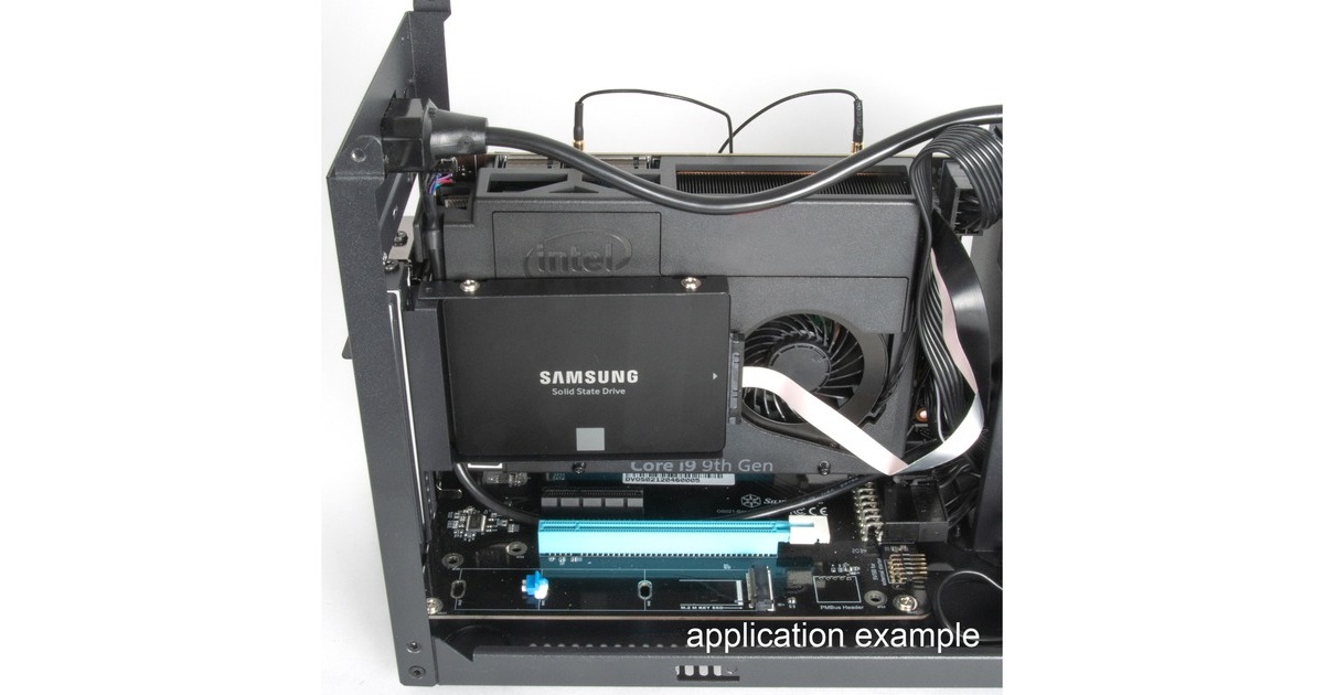 SilverStone NUC SST-VT04B, Tower-Gehäuse(schwarz, Intel® NUC Element H Chassis)