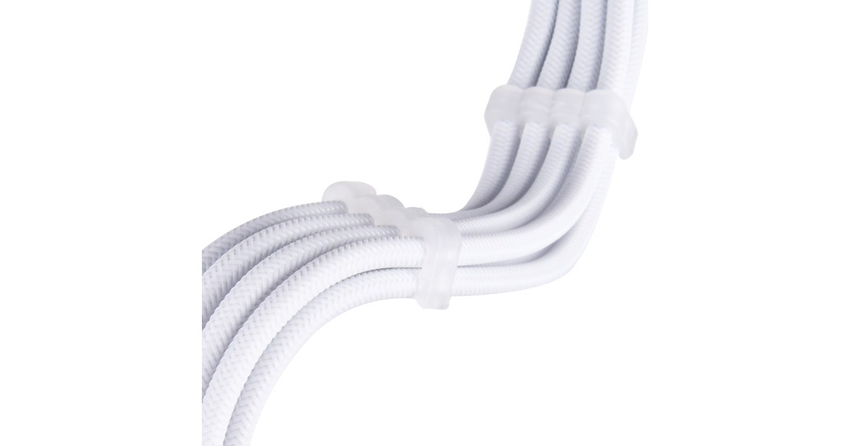 SilverStone Netzteil-Verlängerungskabel SST-PP07E-EPS8W-V2, EPS 12V 8pin (4+4)(weiß, 30cm)