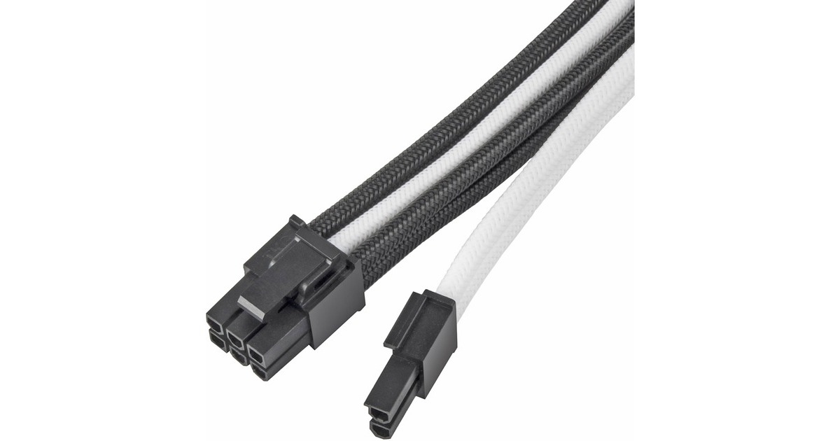 SilverStone PCIe Verlängerungskabel SST-PP07E-PCIBW(schwarz/weiß, 30cm)