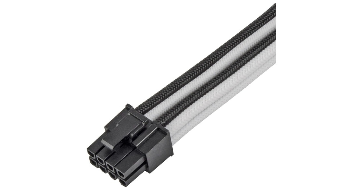 SilverStone PCIe Verlängerungskabel SST-PP07E-PCIBW(schwarz/weiß, 30cm)