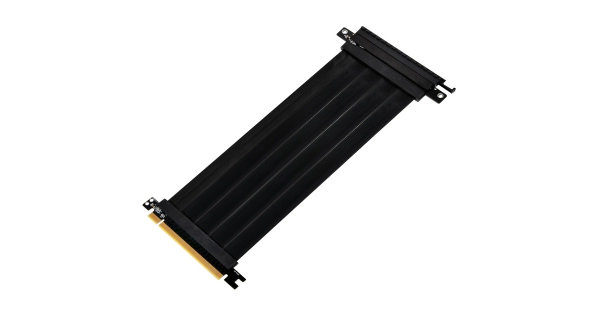 SilverStone PCIe-x16-Riser-Flachbandkabel RC03(schwarz, für das Gehäuse PIO)