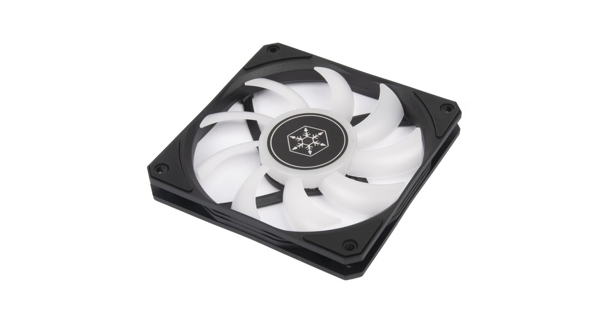 SilverStone SST-AS120B-ARGB 120x120 15, Gehäuselüfter(schwarz/transparent)