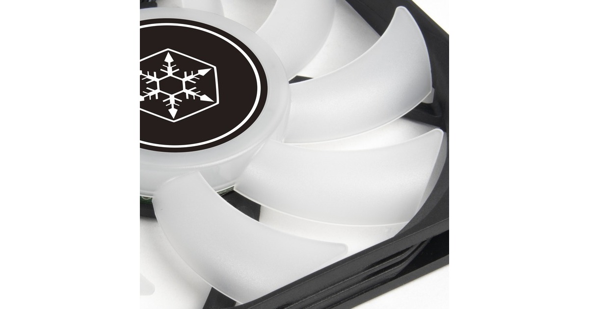 SilverStone SST-AS120B-ARGB 120x120 15, Gehäuselüfter(schwarz/transparent)