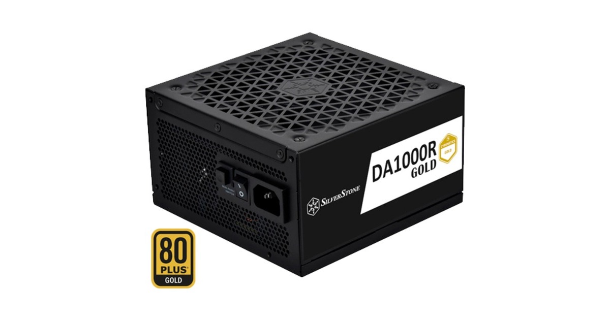 SilverStone SST-DA1000R-GM 1000W, PC-Netzteil(schwarz, 7x PCIe, Kabel-Management, 1000 Watt)