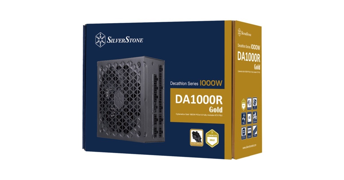 SilverStone SST-DA1000R-GM 1000W, PC-Netzteil(schwarz, 7x PCIe, Kabel-Management, 1000 Watt)