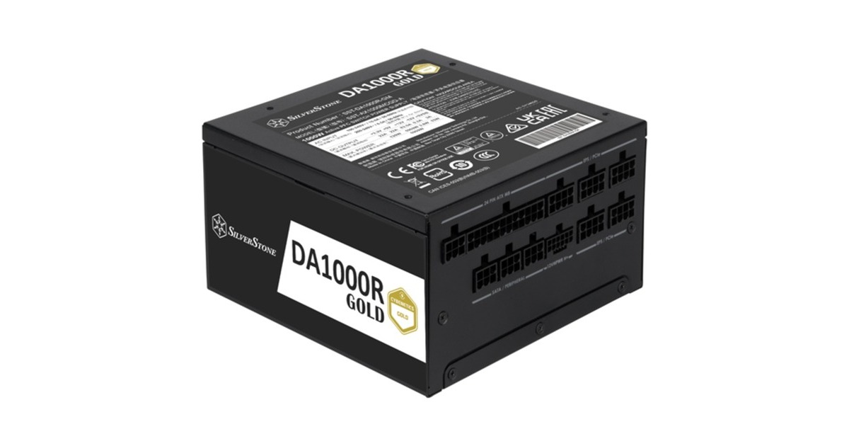SilverStone SST-DA1000R-GM 1000W, PC-Netzteil(schwarz, 7x PCIe, Kabel-Management, 1000 Watt)