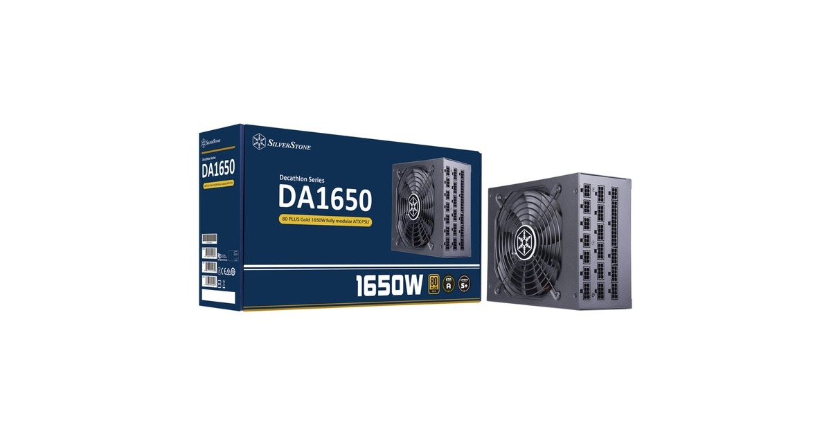 SilverStone SST-DA1650-G 1650W, PC-Netzteil(schwarz, 12x PCIe, Kabel-Management, 1650 Watt)