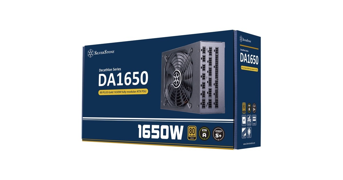SilverStone SST-DA1650-G 1650W, PC-Netzteil(schwarz, 12x PCIe, Kabel-Management, 1650 Watt)