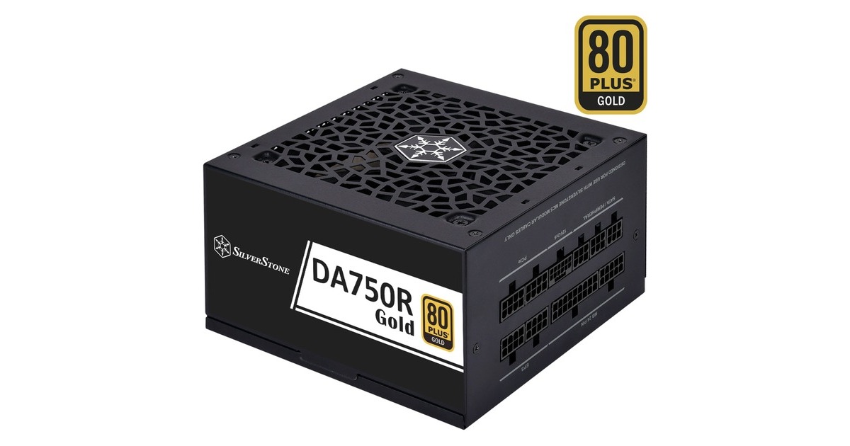 SilverStone SST-DA750R-GMA, PC-Netzteil(schwarz, 1x 12-Pin ATX3.0, 4x PCIe, Kabel-Management, 750 Watt)