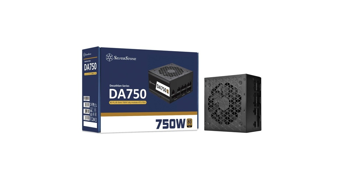 SilverStone SST-DA750-G 750W, PC-Netzteil(schwarz, 4x PCIe, Kabel-Management, 750 Watt)
