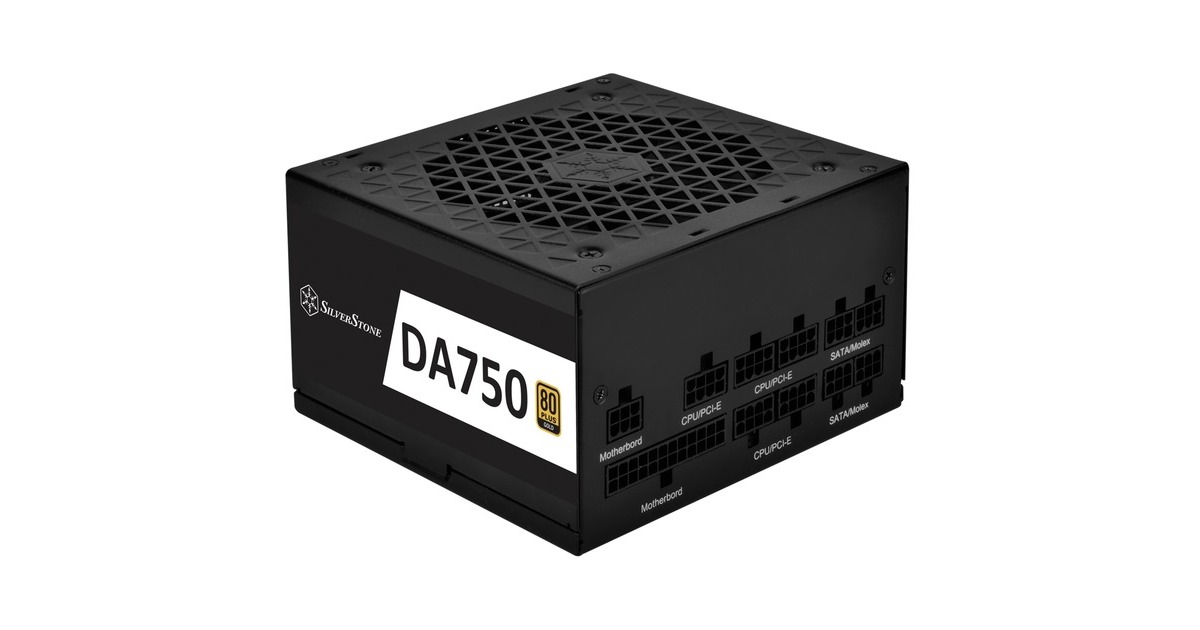 SilverStone SST-DA750-G 750W, PC-Netzteil(schwarz, 4x PCIe, Kabel-Management, 750 Watt)
