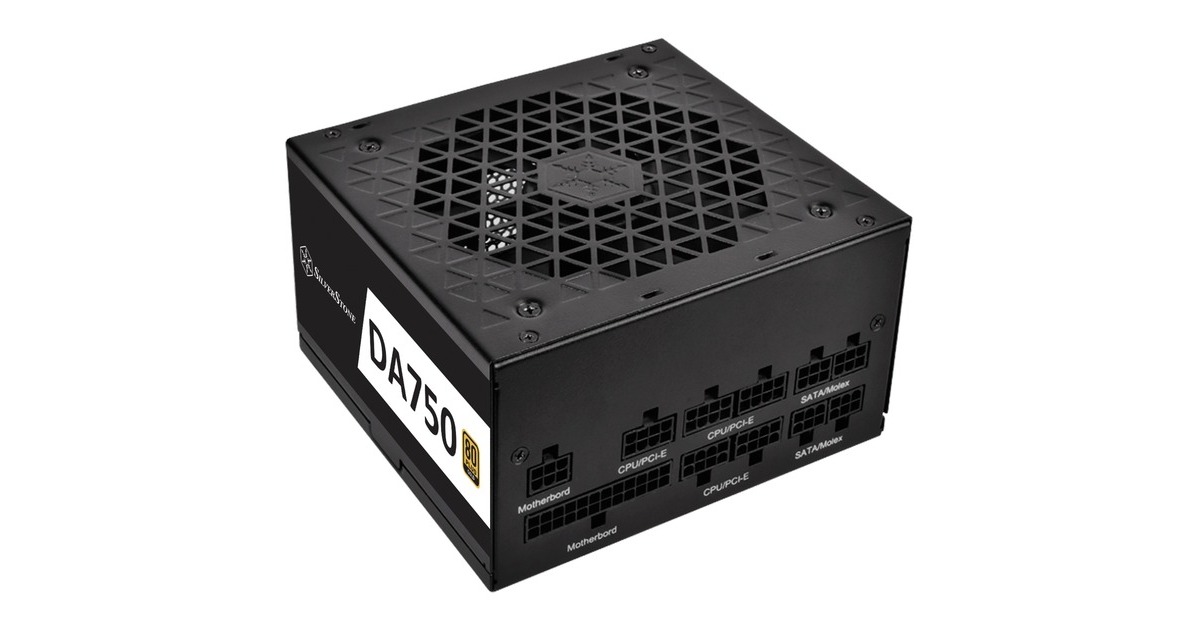 SilverStone SST-DA750-G 750W, PC-Netzteil(schwarz, 4x PCIe, Kabel-Management, 750 Watt)