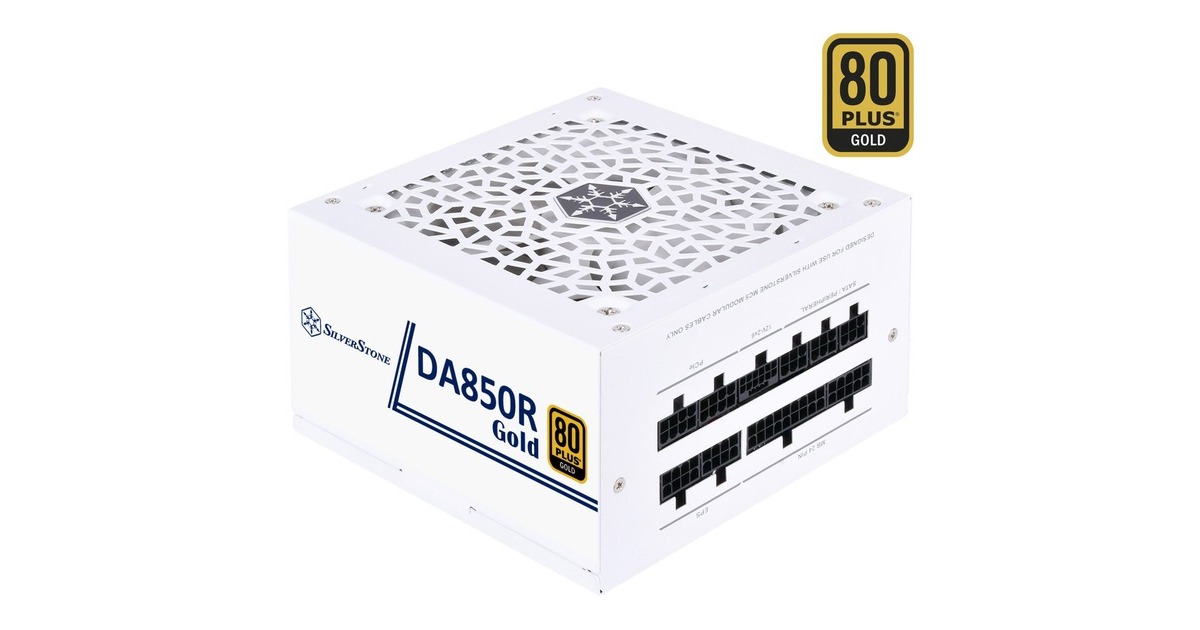 SilverStone SST-DA850R-GMA-WWW, PC-Netzteil(weiß, 1x 12-Pin ATX3.0, 4x PCIe, Kabel-Management, 850 Watt)