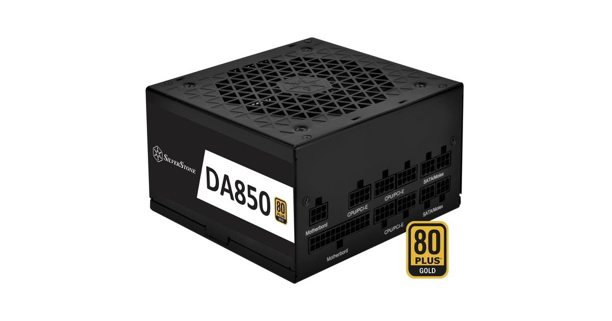 SilverStone SST-DA850-G 850W, PC-Netzteil(schwarz, 6x PCIe, 850 Watt)