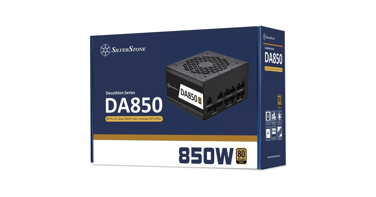 SilverStone SST-DA850-G 850W, PC-Netzteil(schwarz, 6x PCIe, 850 Watt)