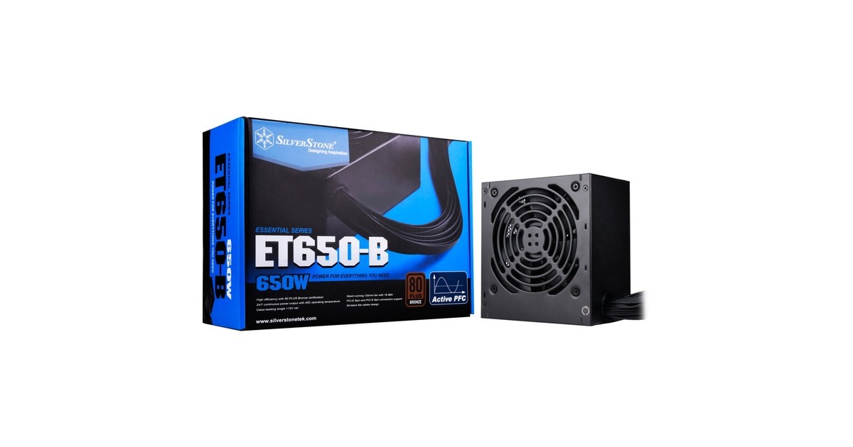SilverStone SST-ET650-B v1.4 650W, PC-Netzteil(schwarz, 4x PCIe, 650 Watt)