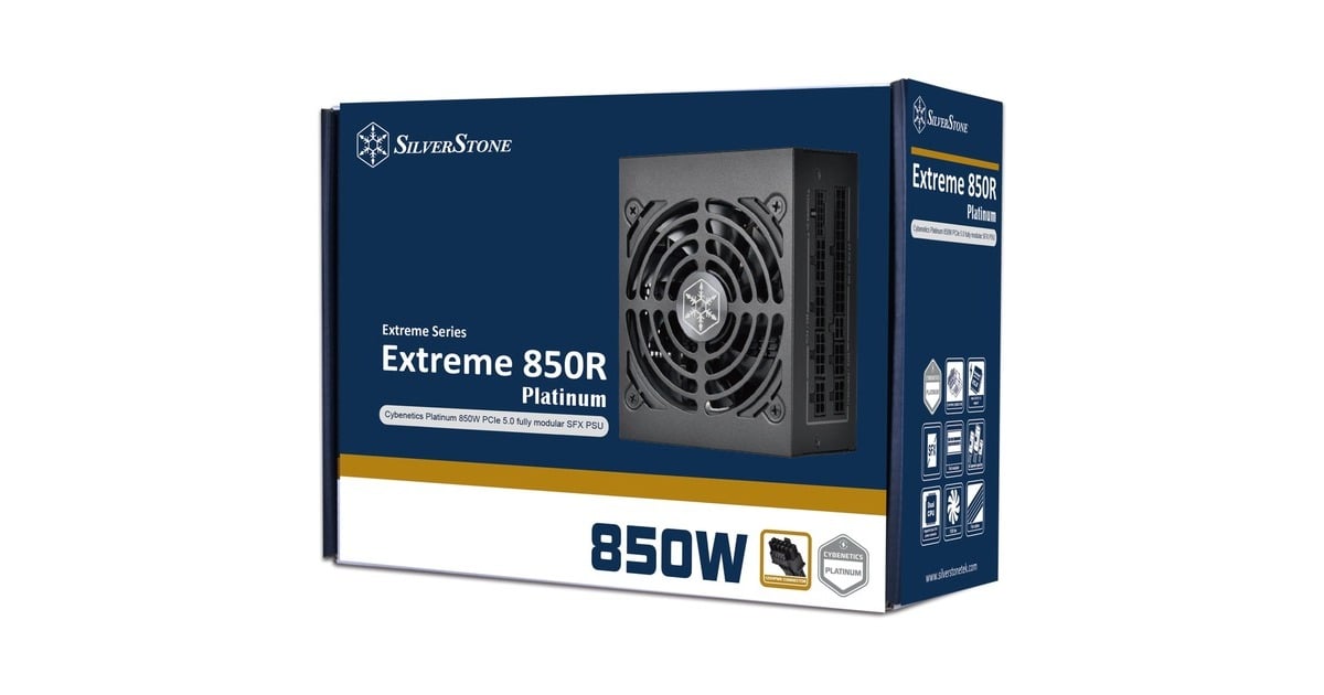 SilverStone SST-EX850R-PM 850W, PC-Netzteil(schwarz, 850 Watt)