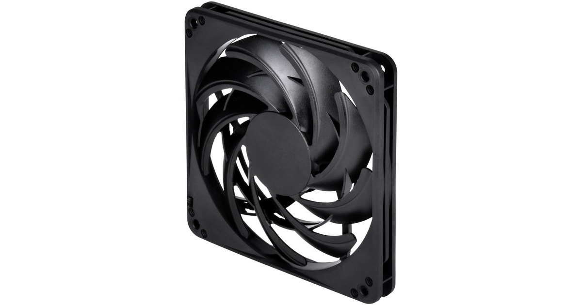 SilverStone SST-FN124B 120x120x15mm, Gehäuselüfter(schwarz/schwarz)