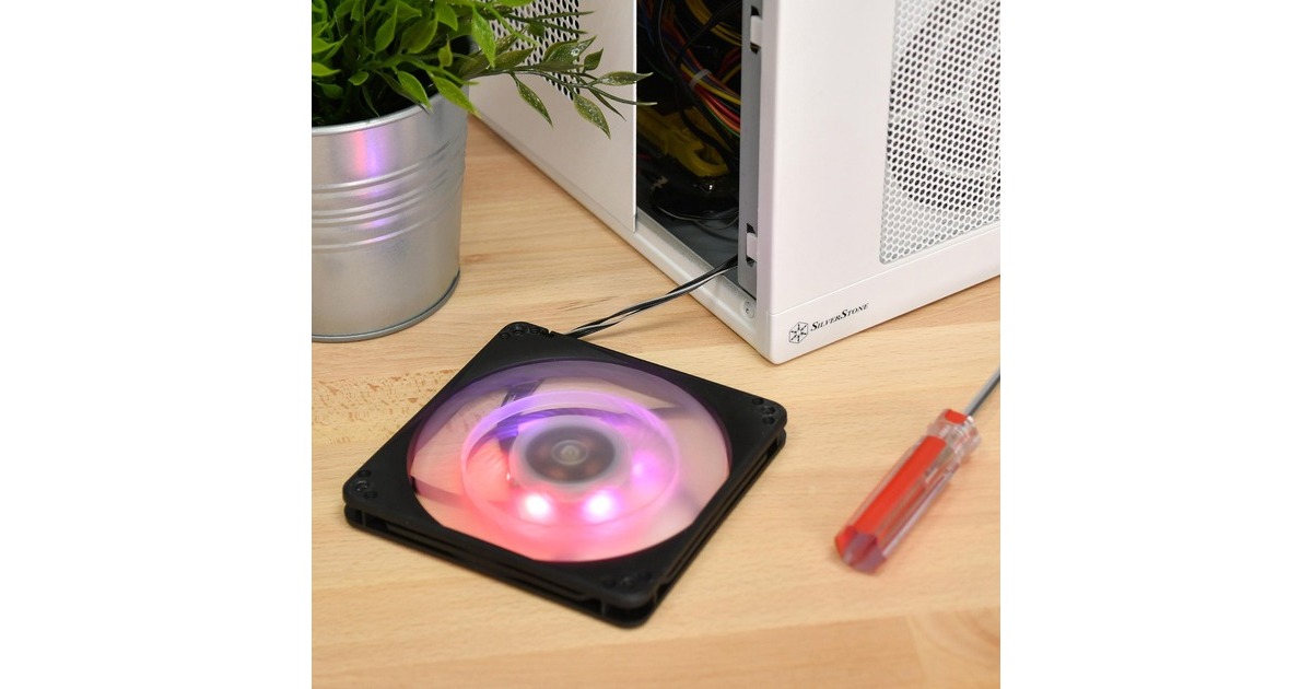 SilverStone SST-FW124-ARGB 120x120x15, Gehäuselüfter(schwarz/weiß)