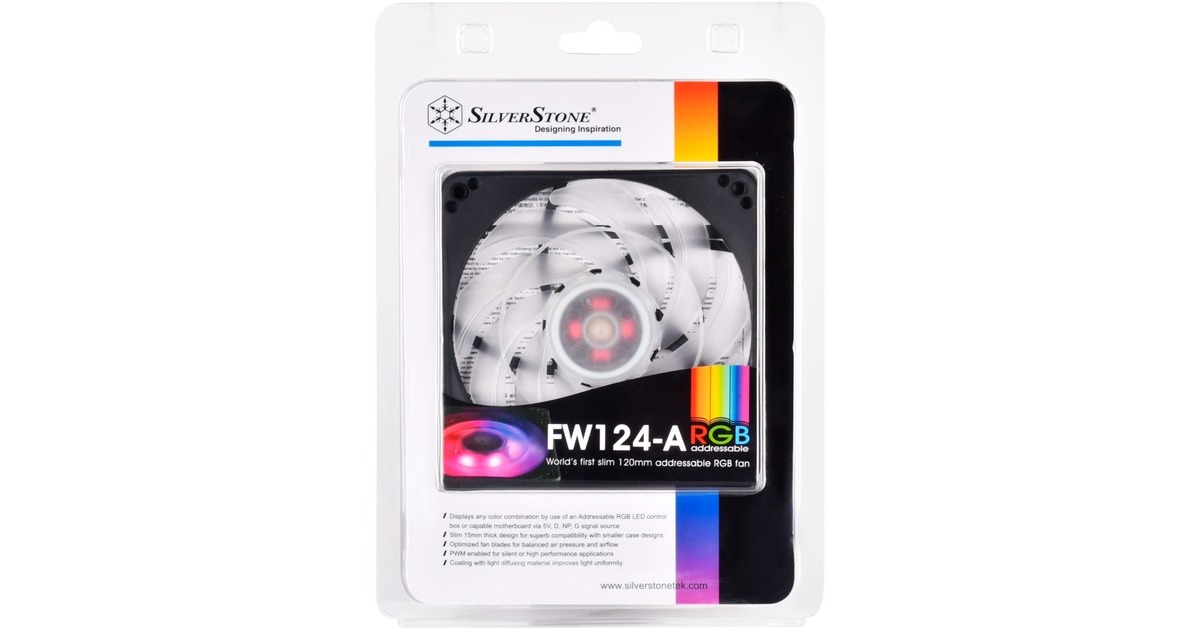 SilverStone SST-FW124-ARGB 120x120x15, Gehäuselüfter(schwarz/weiß)