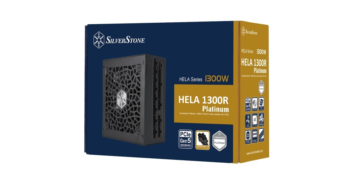 SilverStone SST-HA1300R-PM 1300W, PC-Netzteil(schwarz, 9x PCIe, Kabel-Management, 1300 Watt)