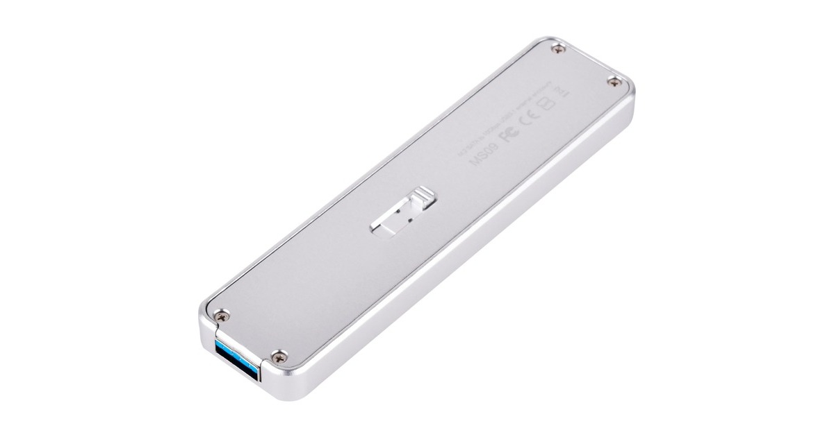 SilverStone SST-MS09S USB 3.1, Laufwerksgehäuse(silber)