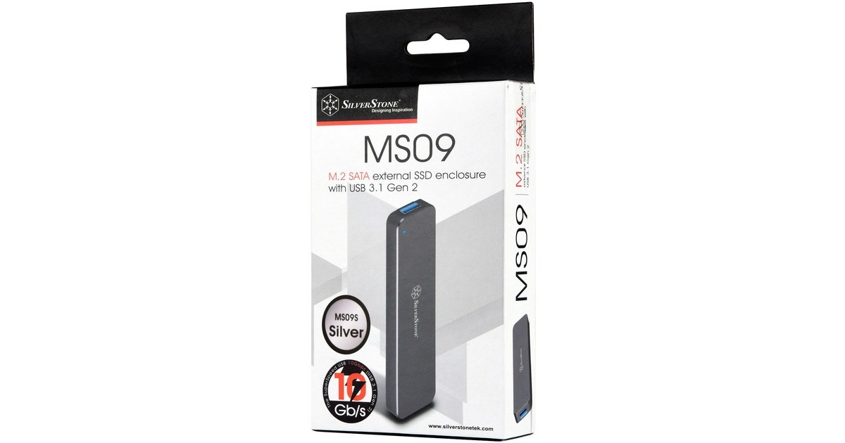 SilverStone SST-MS09S USB 3.1, Laufwerksgehäuse(silber)