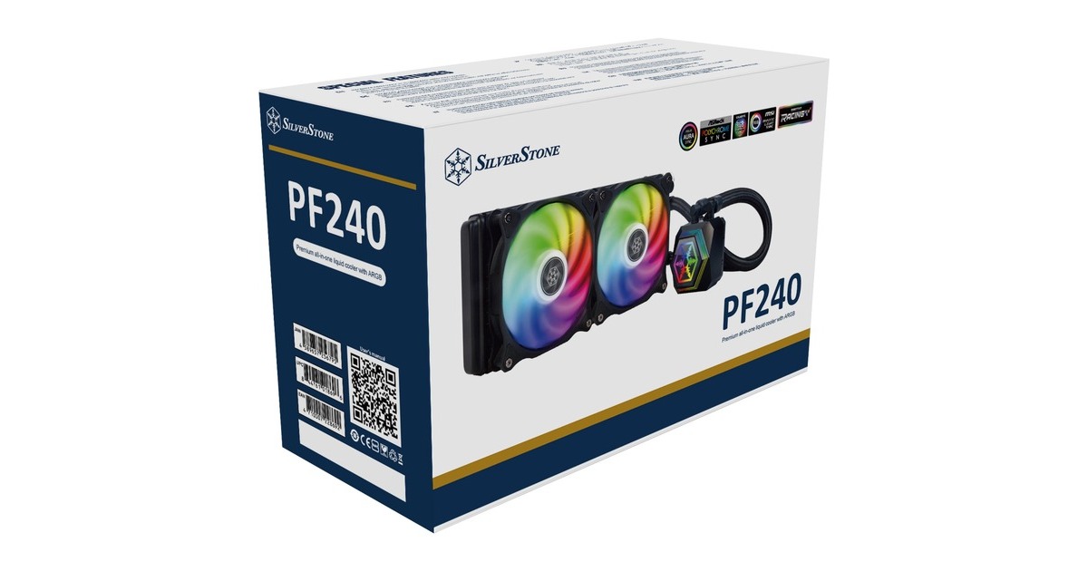 SilverStone SST-PF240-ARGB-V2 240mm, Wasserkühlung(schwarz, inkl. RGB-Controller)
