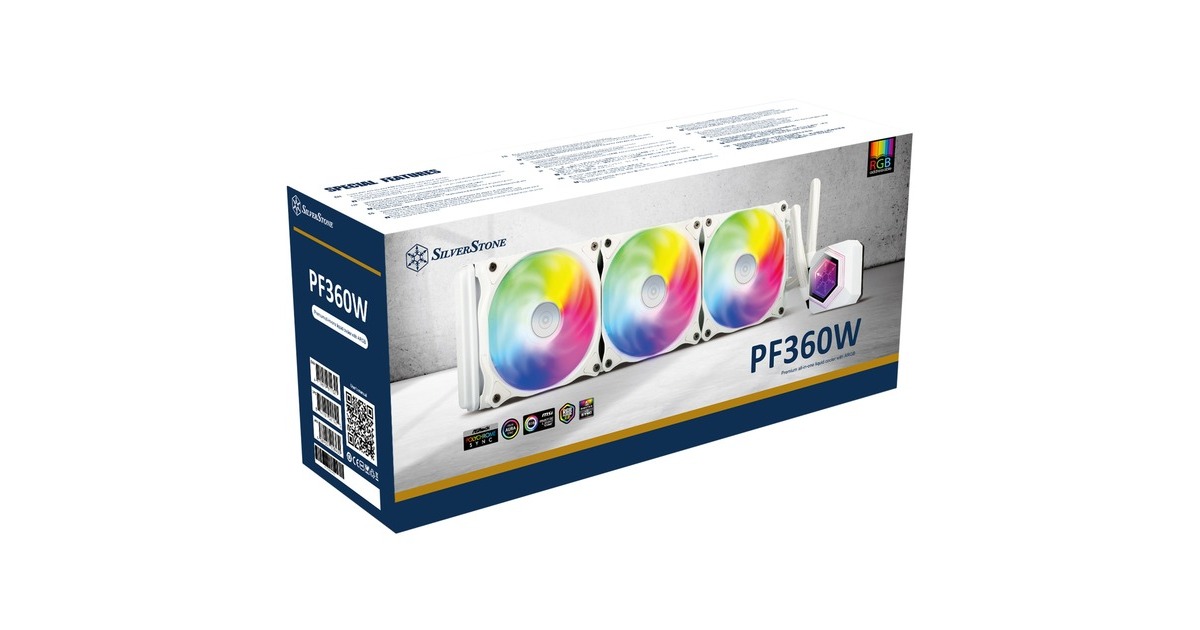 SilverStone SST-PF360W-ARGB-V2 360mm, Wasserkühlung(weiß, inkl. RGB-Controller)