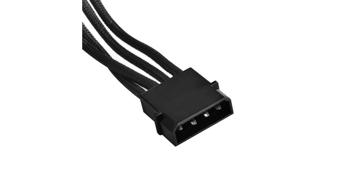 4x 15-Pin-SATA, Adapter(schwarz, 30cm)